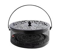 Générique Support en pour Spirales de moustiques - Support Portable en pour encens Volants | Décoration Ignifuge avec Couvercle à poignée, brûleur en métal pour Salon, Pique-Nique, Jardin