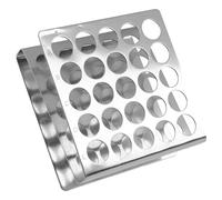 Générique Support Éprouvette Acier Inoxydable Support Tube Essai Forme Z Léger pour Fournitures Laboratoire Scolaire Organisateur Métal Pratique pour Tubes Centrifugeuse