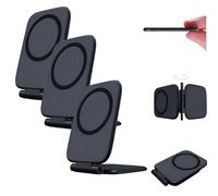 Générique Support Magnétique Pliable Anti-Vibrations for Voiture, Support De Téléphone Ultra-Fin Et Pliable À 270°, Compatible avec La Plupart des Téléphones Portables Et Le Tableau De Bord(3PC)