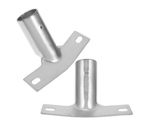 Générique Support Manche Balai 2 Pièces en Fer Embouts Filetés Compatible Rallonge Télescopique pour Entretien Industriel et Domestique