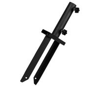 Générique Support Mât Drapeau Métal Lourd Pieu Jardin Cour Pelouse, Fixation Réglable Sécurisée pour Hampe Étendard Pêche Parapluie Mangeoire Oiseaux, Universel