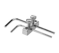 Générique support métallique pour guitare électrique argent 1 set avec clé hexagonale, accessoire guitare pour luthiers et musiciens, rangement pratique sur tête de guitare
