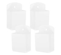 Générique Support Mural 4pcs Facile à Installer Autocollant pour Télécommande de Climatiseur en Plastique Blanc pour Rangement Pendant été Vacances