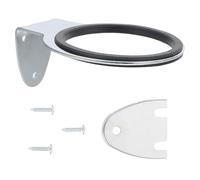 Générique Support Mural Anti-rouille Argenté en Acier Inoxydable pour Sèche-cheveux Design Compact Support Robuste pour Salon et Professionnel