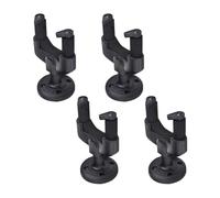 Générique Support Mural avec Base à 4 Trous et Fixation à Boucle 4pcs en Plastique Noir pour Installation Sécurisée et Capacité Élevée pour Guitare et Basse