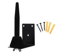 Générique Support mural double usage en métal noir pour clarinette et flûte, installation avec 3 vis, protection et stabilité optimisées, accessoire pour instruments