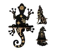 Générique Support Mural en - Étagère Murale Flottante en Pierre et Bois | Présentoir Décoratif | Décoration Intérieure pour Salon Chambre Salle de Bain Maison Bureau