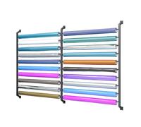 Générique Support Mural for Rouleau De Tissu, Support De Film en Acier À Changement De Couleur, avec Tige De Suspension Réglable, Peut Contenir 16/20 Rouleaux(Can Hang 16 Rolls)