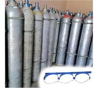 Générique Support Mural pour Bouteille d'oxygène avec chaîne et vis de Fixation, Support pour Bouteilles de gaz pour hôpitaux et usines, étagère en Acier (Taille : 3 Bouteilles - L 37,4 po)