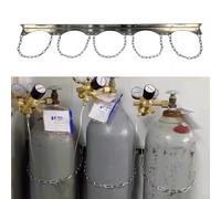 Générique Support Mural pour Bouteilles d'oxygène et d'acétylène avec chaîne de sécurité, Rack de Rangement Robuste pour Bouteilles de gaz médicaux et industriels, Solution sûre et fiable