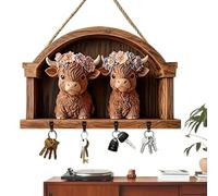 Générique Support mural pour clés | Porte-manteau en bois Rind - Crochets décoratifs pour | Couloir séjour ouverture de porte salle de bain séjour porte d' garage