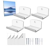 Générique Support Mural pour Disque | 4 Pièces - Mur Porte-Records À Tenue Solide | Support Acrylique | pour Album Photo Bande Dessinée À Collectionner, Bibliothèque P