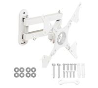 Générique Support Mural pour Moniteur, Entièrement Réglable Et Pivotant, 10-32 Pouces, Capacité De Charge De 15 Kg, Extension De 400 Mm (White 10 to 32 inches)