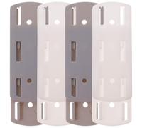 Générique Support Mural pour Prise Multiple 2 Paires en Abs Blanc Design Ergonomique et Insertion Facile, Fixation sans Perçage pour Rangement Domestique Couleur Aléatoire Plusieurs styles