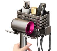 Générique Support Mural pour sèche-Cheveux, Support pour sèche-Cheveux pour Salle de Bain | Cintre Polyvalent pour, Organisateur d'outils pour Cheveux de Salle de Bain | Organisateur Mural de sall