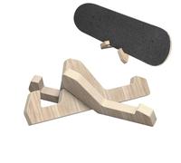Générique Support Mural pour Skateboard, 1 Paire étagère de Rangement en Bois Naturel avec Montage sans perçage et Design décoratif, Support pour Planche de Skate, Maison, Chambre et Garage