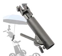 Générique Support Paraplu Chariot De Golf - Pied De Parapluie Réglable en ABS | 23,5 Cm Noir avec Double Mécanisme De Verrouillage | Compatible avec Sac De Golf, Vélo Et Vélo Enfant