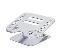 Générique Support Pliable et réglable pour Ordinateur Portable de 11 à 17 Pouces, Design ventilé - Support Portable en Aluminium avec Coussinets antidérapants en Silicone, argenté (A)