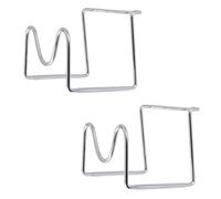 Générique Support Portable Lot de 2 Supports de U pour Bonbonne d'eau 5l en Acier Inoxydable Argenté Robuste et Léger, pour Bureau et Voyage