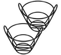 Générique Support pour Aliments Frits en Fer 2 Pièces, Paniers de Frites Élégants pour Service de Poulet Frit, pour Fêtes et Boutiques de Snacks