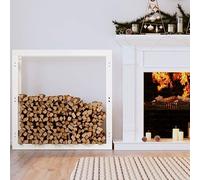 Générique Support pour Bois de Chauffage Blanc 100x25x100 cm Bois de pin,Accessoires pour Range-bûches & Porte-bûches,5.88KG-822423