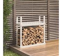 Générique Support pour Bois de Chauffage Blanc 110x35x108,5cm Bois de pin,Accessoires pour Range-bûches & Porte-bûches,7.72KG-823858