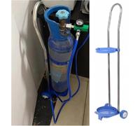 Générique Support pour Bouteille d'oxygène, Support Mobile en métal, étagère de Rangement pour Bouteilles de gaz à Domicile ou à l'hôpital (Hauteur : 110 cm (20 L))