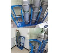 Générique Support pour Bouteille d'oxygène - Support pour Bouteilles de gaz, étagère métallique Robuste, Support autoportant pour Cabinet médical à Domicile (Largeur : 27 cm à 96 cm)
