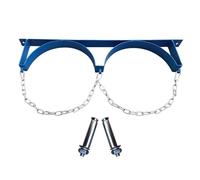 Générique Support pour Bouteille d'oxygène - Support réglable pour Bouteille d'oxygène à Domicile, Support métallique Mural avec vis, Rangement sécurisé pour Une ou Deux Bouteilles (Bleu, Complet)