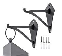 Générique Support pour d'extérieur - ensemble de supports muraux classiques pour, crochets ornementaux robustes, structure en acier résistant à la rouille, conception de bras de suspension éléga