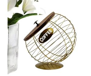 Générique Support Pour Dosettes De Café Pour Plan De Travail | Grande Capacité Avec Organisateur De Couvercle - Avec Un Panier À Café Avec Couvercle - Pour Cuisine Comptoir Domestique Salon Fête Bar
