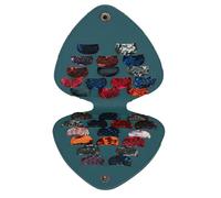 Générique Support pour médiators de Basse, Rangement pour médiators de Guitare | Clip de Rangement pour de Guitare Acoustique | Boîte de de plectres en Cuir PU, Sac d'accessoires de