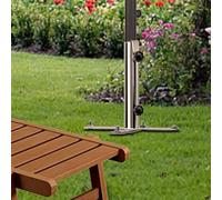 Générique Support pour Parapluie De Plage, 4 Pointes Métal Réglable, Ancrage et Stabilisateur de Parasol, pour Pelouse Terrasse Jardin Vacances Événements Camping Bateau