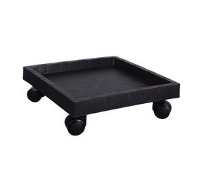 Générique Support pour Plantes à roulettes pour planters et Flower Pots, Plastique Noir, Facile à déplacer, sans Odeur, sans bavure, diamètre extérieur 290 mm, intérieur 260 mm, Patio