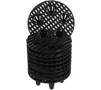 Générique Support pour Plantes en Pot Plastique Noir Rond 10pcs, Élévateur pour Pots de Fleurs Intérieur et Extérieur, Protège la Pourriture des Racines