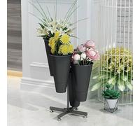 Générique Support pour Plantes - Présentoir à Fleurs en Fer forgé avec seaux pour Une Utilisation intérieure et extérieure, idéal pour Les patios, Les Jardins et Les salo