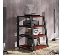 Générique Support pour Platine Vinyle en Noyer avec étagères de Rangement, Tour de Rangement Audio Mobile pour Salon et Chambre, Supports et étagères stéréo (Teck, 60x52x82cm)