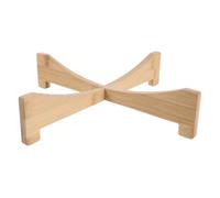 Générique Support pour Pot de Fleurs en Bois, Soucoupe pour Pot de Fleurs à Quatre Pieds, Beige, Détachable, Drainage de l'eau, pour Plantes et Orchidées, Intérieur et Extérieur