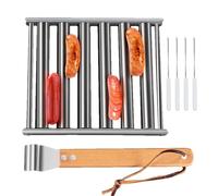 Générique Support pour Rouleau De Hot Dog - Gril pour Chien Chaud BBQ - Accessoires De Cuisson pour Chauffage Uniforme Utilisables en Camping Et Fête