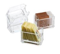 Générique Support pour sachets de sucre en acrylique lot 4 organisateur thé distributeur condiments design moderne idéal les restaurants bureaux cafés et réunions