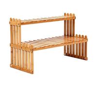Générique Support pour succulentes d'intérieur - Structure à ossature en bois à deux niveaux, conception de plate-forme d'affichage compacte, construction de support de stable, système d'agenceme