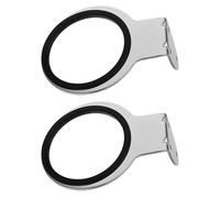 Générique Support Rangement Acier Mural en Sèche-cheveux Inoxydable 2pcs et Installation Facile Organisé Minimaliste pour Salle de Bain Salon