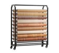 Générique Support Rangement for Rouleaux Tissu,Grand Chariot Rangement for Rouleaux Textile,Support Film Vinyle Mobile À 360°,for Usage Domestique Et Commercial(16 Rods)