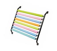 Générique Support Rangement Mural Rouleaux Tissu, présentoir en métal avec Tige Suspension réglable, for nappes, Supports Papier Artistique(H150cm,6-Layer)