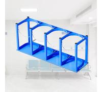 Générique Support Robuste pour Bouteilles d'oxygène médical - Hauteur 38 cm, Fixation sécurisée pour Cabinet médical/Domicile, accès Facile pour Bouteilles de gaz de 75 cm, Porte-Bouteilles Portable.