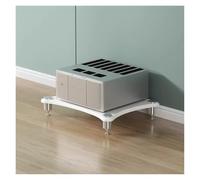 Générique Support stéréo Robuste au Sol, Meuble multimédia AV Moderne, Meuble HiFi à Un Niveau, étagère Audio-vidéo pour amplificateurs et Composants, Finition Blanche élégante