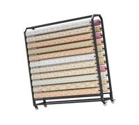 Générique Support Stockage Rouleaux Tissu avec Tige Suspension réglable, Chariot Textile Commercial, Conception Multicouche, for Utilisation Produits en Bobine(16 Layers)
