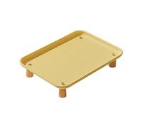 Générique Support surélevé pour Gamelle de avec Structure Renforcée en Bois et Métal. Convient également comme Support pour Gamelle de Nourriture, étagère, Jaune