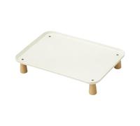 Générique Support surélevé pour Gamelle de Chat, Distributeur d'eau et de Nourriture surélevé, Ergonomique, en Bois PP, Facile à Nettoyer, Idéal pour, Milk White M