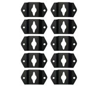 Générique Support Suspendre en Fer Noir pour Haut-Parleur Audio, Plaque de Fixation Murale Fiable et Performant, Lot de 10 Pièces pour Installation Murale